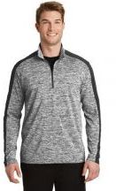 Sport-Tek® PosiCharge® Adult Unisex 4.7-ounce, 100% polyester Electric Heather Colorblock 1/4-Zip Pullover Jacket
